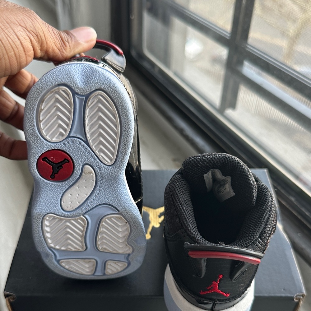 Jordan 6 Rings TD in Black, Red, and White - Picture 9 of 14